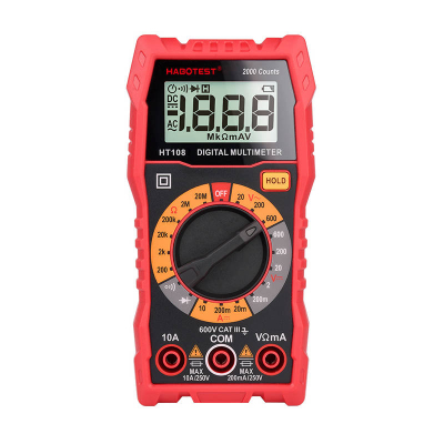Multimetër digjital Habotest HT108L, 2000 numërime, automatik, i kuq