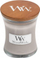 Qiri me aromë Woodwick Wood Smoke, 85g, me fitil druri, i bardhë