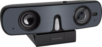 Kamerë për konferenca Rocware Rc08 All in One, Full HD, me mikrofon edhe altoparlant, e zezë