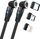 Kabllo karikimi RealPower Magnetic, 1m, 2x magnetik me adaptor, e zezë