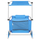 Shezlong plazhi palos me rrota, 112x62x90 cm, me tendë, blu