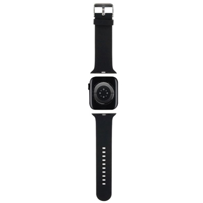 Rrip ore i zgjuar Karl Lagerfeld Rubber NFT Karl & Choupette, për Apple Watch 42/44/45mm dhe Ultra, gome, i zi