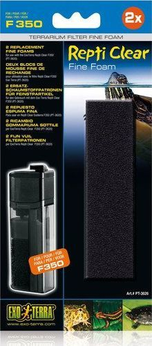 Sfungjerë Exo Terra Smooth, për filtrin e brendshëm Repti Clear F350, të zi