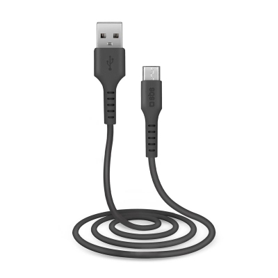 Kabllo USB SBS LTHL200, USB A me microUSB, 1 m, e zezë