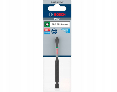 Бит Позидрив Bosch Pro Impact Control Torsion PZ2, 90mm, 1/4" Hex
