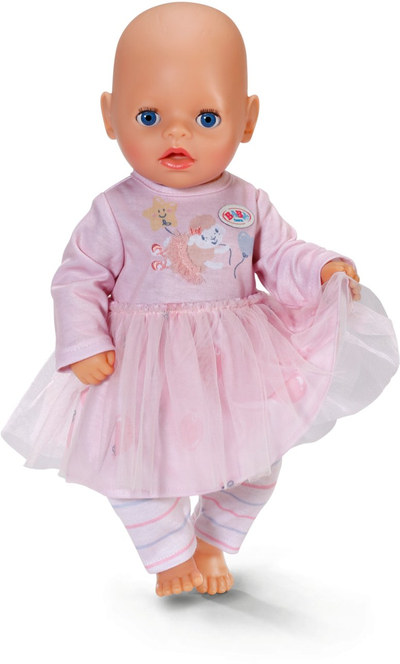 Облека за кукла Baby Born Фустан Rosé, за кукли 36 cm, сет, розова