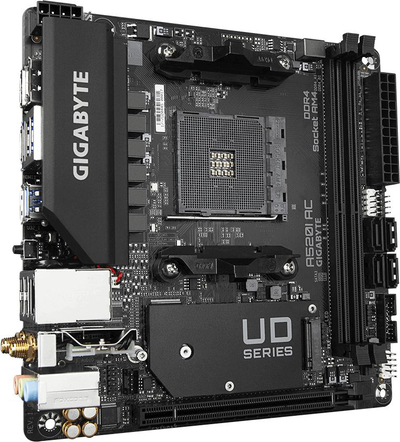 Motherboard Gigabyte A520I AC, MINI ITX, WiFi AC, e zezë