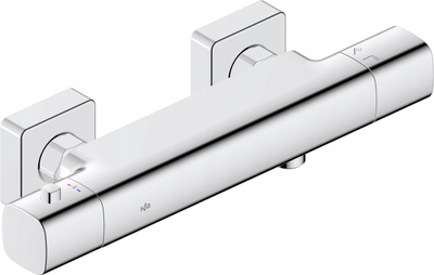 Rubinet termostatik dushi Ferro Malaga Chrome, për mur, krom