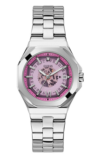 Orë dore për femra Guess Empress Diamond GW0551L1, e argjendtë