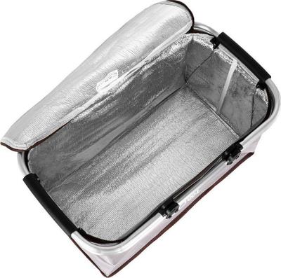Shportë termike Cool Picnic Basket 35L, palosme, me izolim alumini, gri