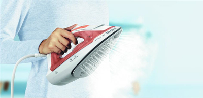 Hekur me avull Tefal FV2C40 Virtuo 30, 2000W, shollë qeramike, portokalli me të bardhë