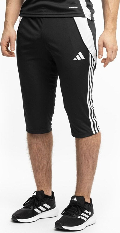 Pantallona 3/4 adidas Tiro 24 për burra, xhepa me zinxhir, të zeza
