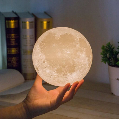 Difuzer arome me lagështues ajri Moon Lamp, LED, USB, i bardhë