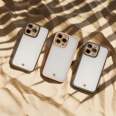 Заштитна футрола OEM Silky Gold за iPhone 16 6.1", TPU, полупроѕирна, сина