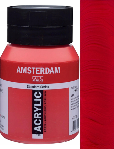 Bojë akrilike Amsterdam Standard Series 399 Naphthol Red Deep, 500 ml, e kuqe e thellë