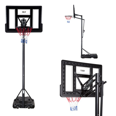 Kosh basketbolli Nils ZDK020, i rregullueshëm 2.45-3.05 m, bazë 75L, i zi