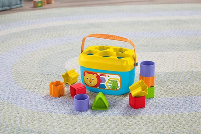 Lodër formash Fisher Price Baby’s First Blocks FFC84, 10 blloqe, për kalamaj të vegjël, me shumë ngjyra