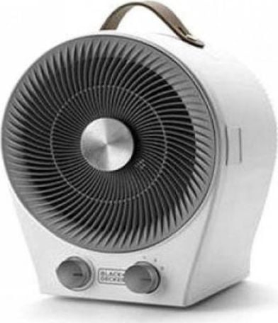 Ngrohës me ventilator Black+Decker BXFSH2000E, 2000W, 2 nivele ngrohjeje, i bardhë gri