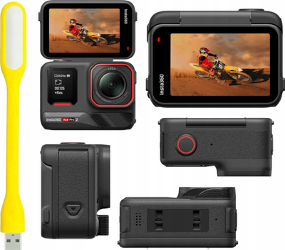Kamerë action Insta360 Ace Pro 2 Dual Battery, 8K, 50MP, e zezë