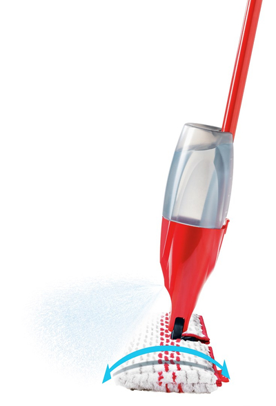 Mop Vileda 1-2 Spray Max, me spërkatje, mikrofibër, i kuq