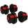 Set hantelash EB Fit 1033419, 2 x 10 kg, i rregullueshëm, i zi me të kuqe