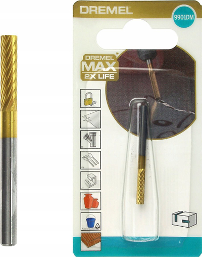 Frezë gdhendjeje Dremel Max 9901DM, majë e sheshtë, 3.2mm