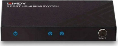 Ndërprerës HDMI Lindy 2 porta, 4K 60Hz, i zi