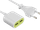 Zgjatës USB Gummy-line GL, 2x USB, 2.4A, 1.5m, i bardhë me jeshile