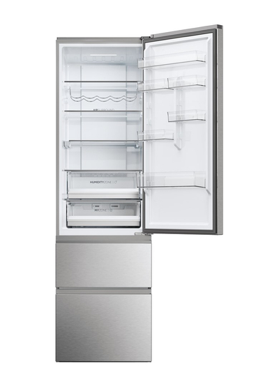 Frigorifer kombi Haier HTW5620DNMG, 414L, No Frost, inox
