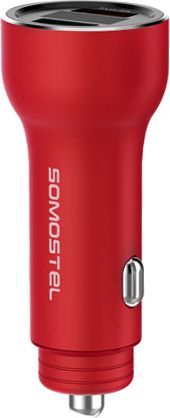 Karikues makine Somostel, 2 porta USB, kabllo Type C, i kuq
