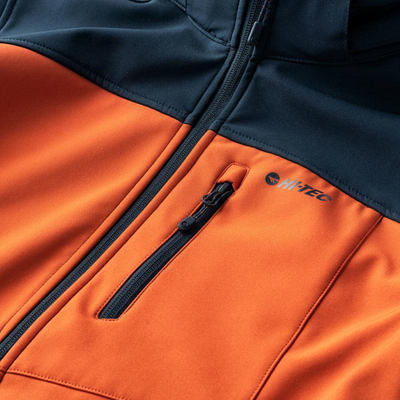 Xhaketë për meshkuj HI-TEC SOFTSHELL, XL, e zezë/portokalli