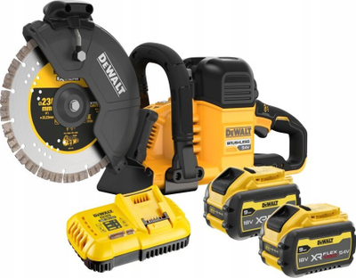 Sharrë betoni pa kabllo DeWALT DCS691X2, XR FLEXVOLT 54V, disk 230 mm