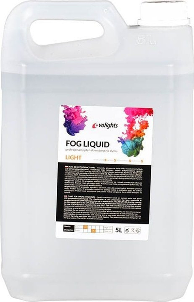 Lëng tymi Evolights Light, për makinë tymi, 5L, transparent