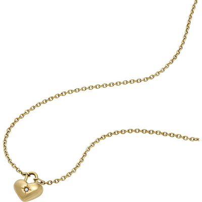 Set bizhuteri për femra Fossil JF04881SET, vathë + qafore, i artë