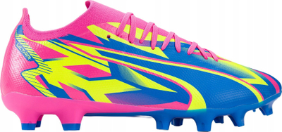 Këpuca futbolli Puma Ultra Match Energy Luminous FG MG, për çuna, rozë shumëngjyrëshe