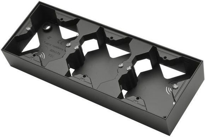 Kuti sipërfaqësore trefishe Ospel SONATA PNP-3R/33, për 3 mekanizma, black metallic