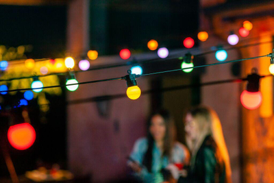 Dritë dekorative e zgjuar Twinkly Festoon 20 RGB, 10 m, kabllo e zezë