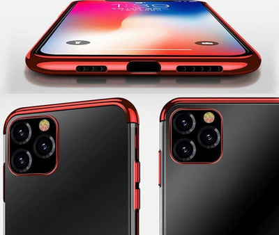 Kapak xheli Hurtel Clear Color për Samsung Galaxy A22 4G, kornizë metalike, transparent, blu