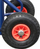 Karrocë dore GEKO, mban deri 200 kg, rrota 350x180 mm, e kuqe