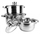 Set tenxhere Maestro MR-2220-6L, 6 pjesë, çelik inox, argjendtë