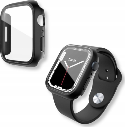 Mbrojtëse NEXT ONE Protective Case Shield, për Apple Watch 41mm, me xham të integruar, e zezë