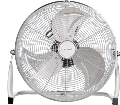 Ventilator dyshemeje HanksAir W021, metalik, 40 cm, argjendtë