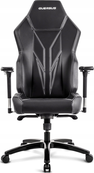 Karrige gaming QUERSUS VAOS.2.3 White Accent, mbështetje lumbare, krahë 4D, e zezë e bardhë