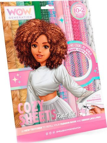 Set fletësh kreativ Wow Generation Cozy Sheets, 12 copë, për Fashion Book, shumëngjyrëshe