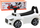 Makina Ride-On Leantoys QX-3396, me mbështetëse dhe borie, e bardhë