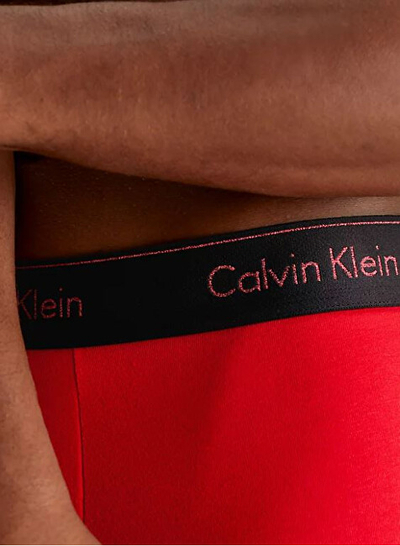 Mbathje për meshkuj Calvin Klein, të zeza/kuqe