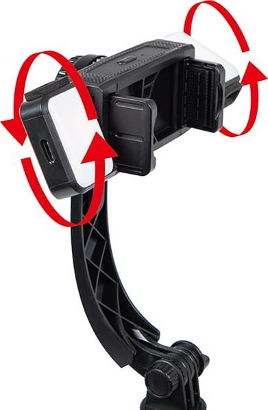 Stabilizues dore gimbal për telefon, selfie stick 78cm, tripod i palosshëm, me drita LED