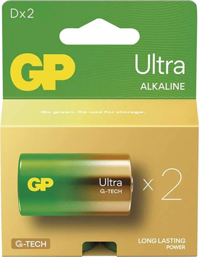 Bateri alkaline GP Ultra D GPPCA13AU086, set me 2 copë