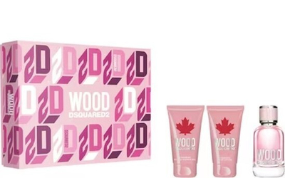 Set për trup Dsquared Wood, EDT 50 ml + xhel dushi 50 ml + losion trupi 50 ml