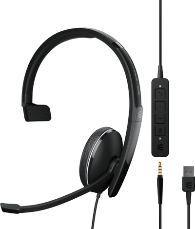 Kufje Epos Adapt 135 II, me mikrofon, USB C dhe 3.5mm, të zeza